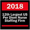 2018 12th Largest US Per Diem Nurse Staffing Firm