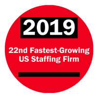 2019 22nd Fastest Growing Staffing Firm