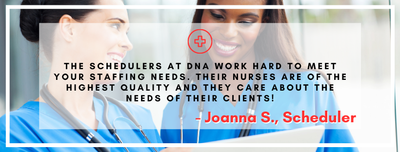 Nurses with quotation graphic