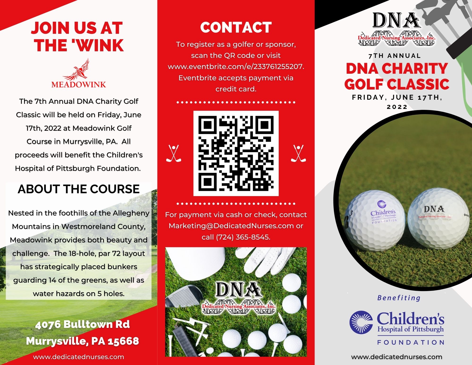 7th Annual DNA Charity Golf Classic Brochure